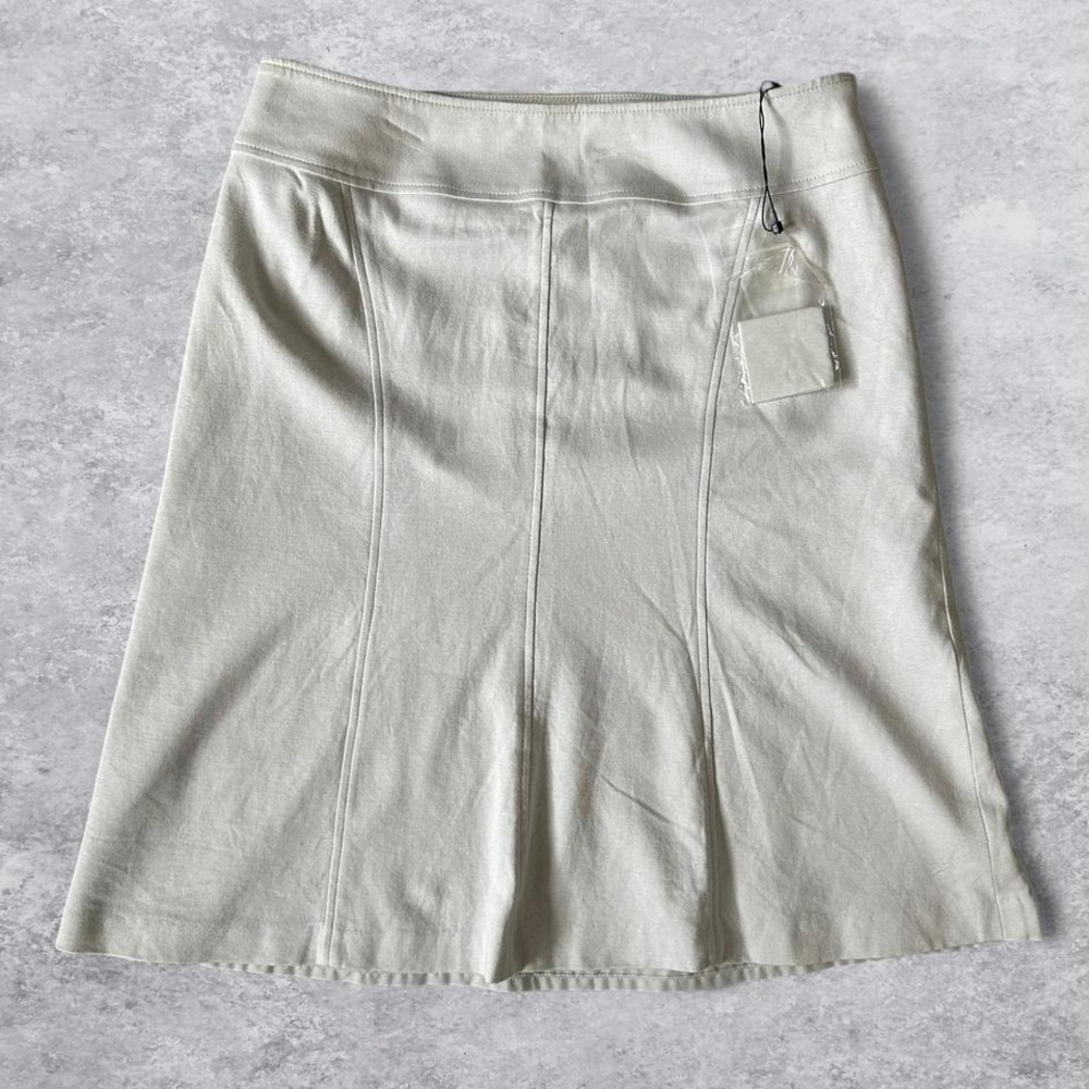Reflect Light Beige Paneled A-Line Skirt Size 9‎ Made in Japan Lined